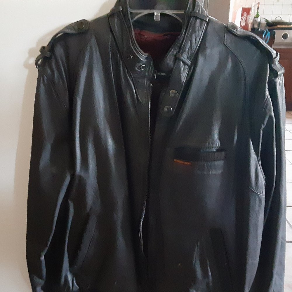Vintage Genuine Leather Members Only Bomber Jacket